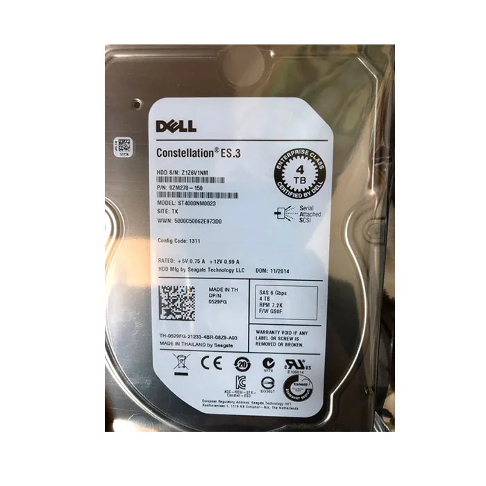 Жесткий диск Dell Enterprise 3,5 дюйма 4 ТБ SATA HDD
