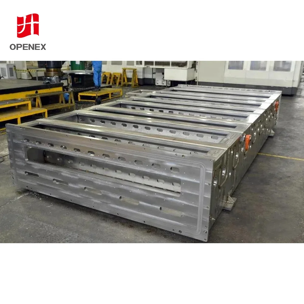 OEM Machinery Steel Body Bed Base Metal Fabrication Customized Precision Large Heavy Steel Frame CNC Machining Milling Component