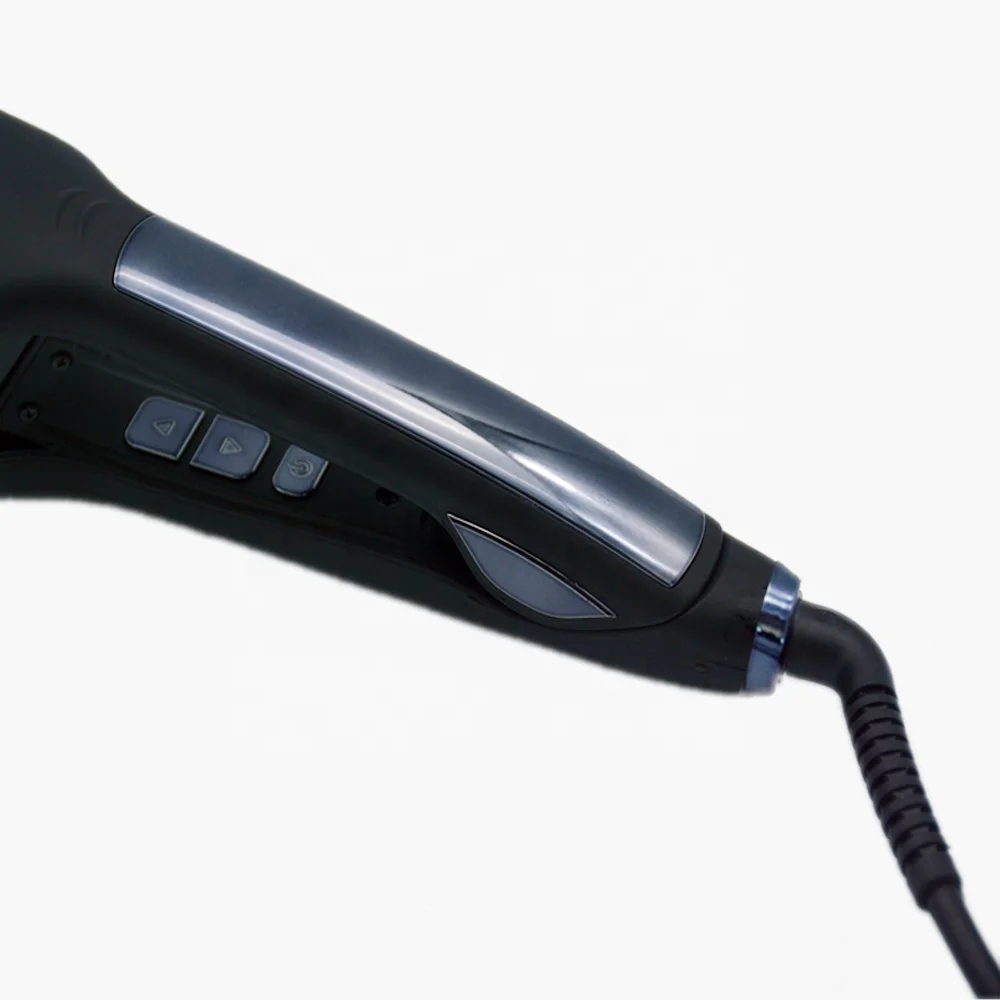 
Private Label LCD flat iron hair straightener 450 Fahrenheit 1/4 nano titanium plates digital ionic straightening dual voltage 