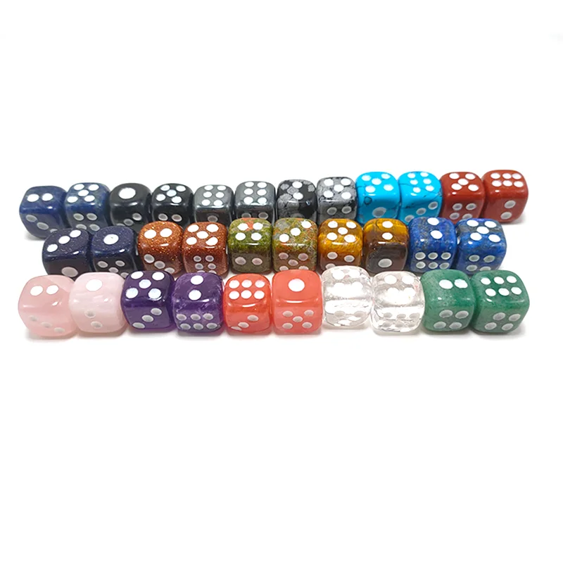 Pasirley Handcrafted Natural Amethyst and Rose Quartz Gemstone Dice Polished Feng Shui Style Theme of Love