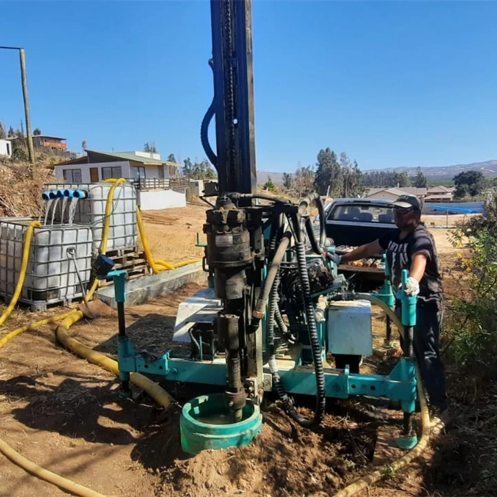 Diesel Hydraulic Down-the-hole Hammer or Rotary Water Well Borehole Digging Drilling Rig Machine