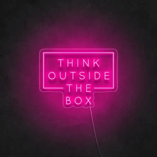 Think Outside The Box Neon Sign Drop Shipping Custom Neon Sign