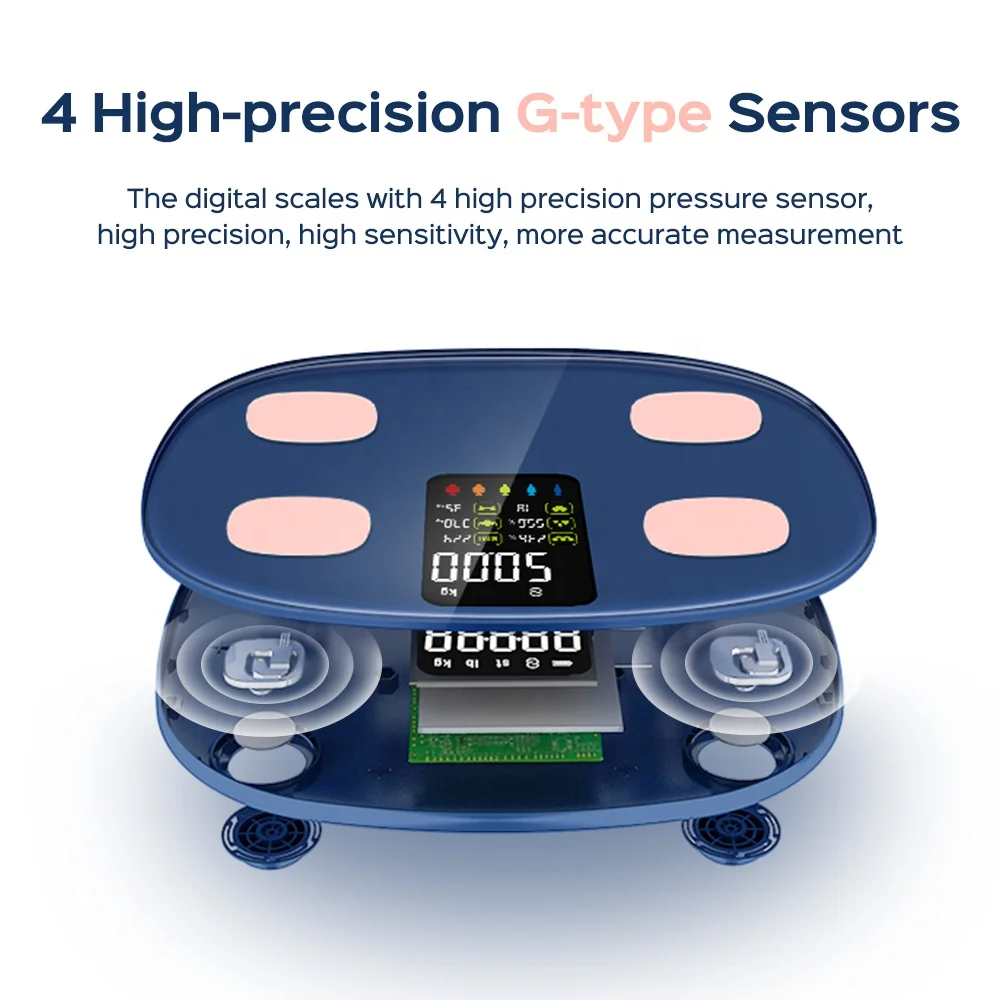 Free OEM Smart Scale Personal Digital Bathroom Scale with Welland New Original Indoor VA Screen Body BMI Heart Rate Scale