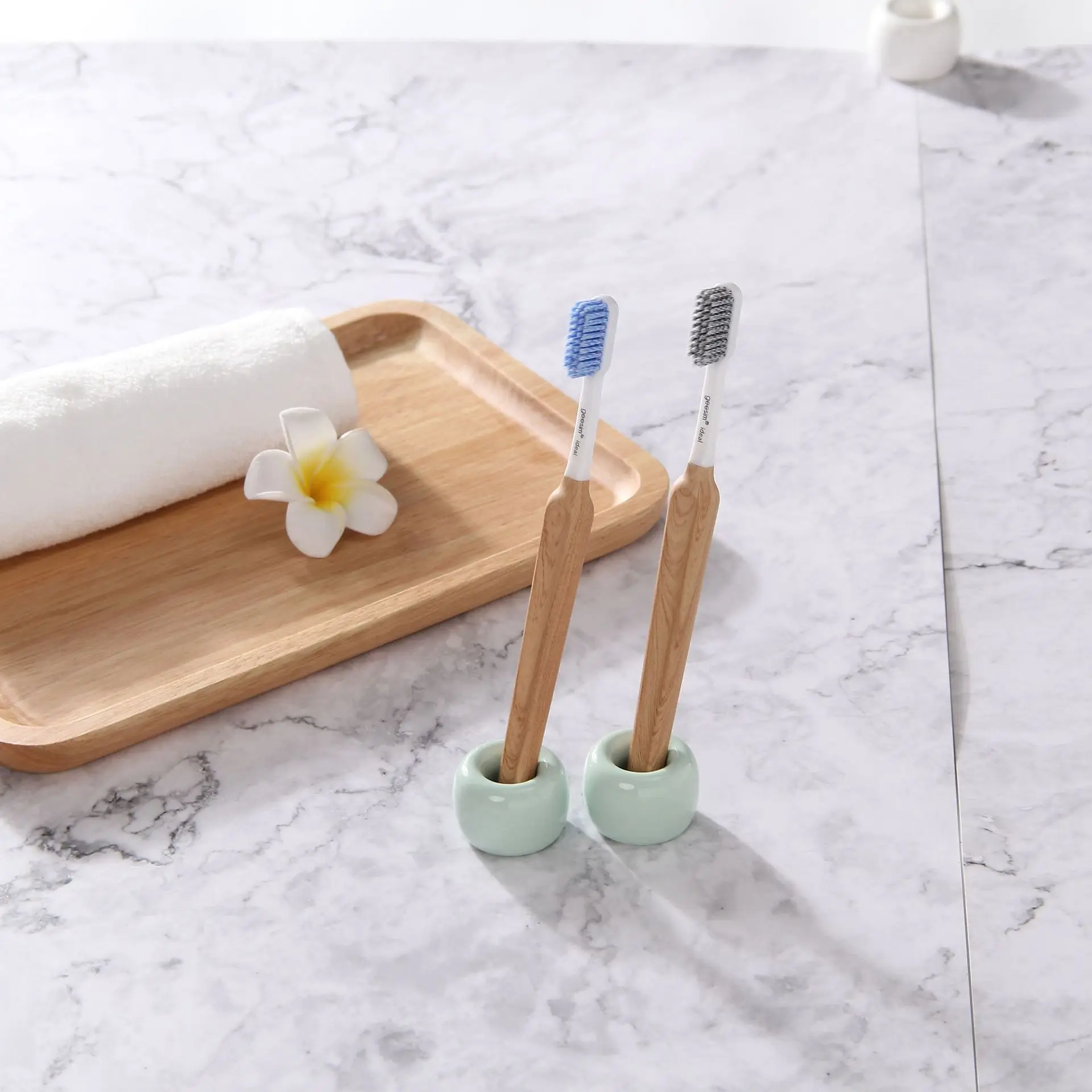 LULA Custom Logo Soft Slim Charcoal Bristle Tooth Brush Adult Toothbrushes Eco Friendly Bamboo Toothbrush