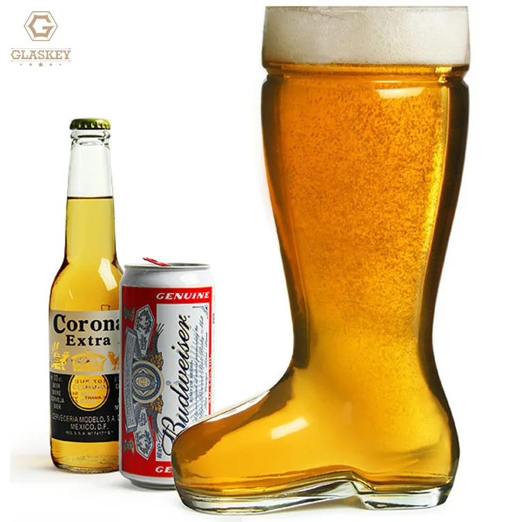 Customized Logo Drinking Glasses Creative Boot Shape Beer Glasses Promotion Gift Custom Soccer Boot Beer Glass