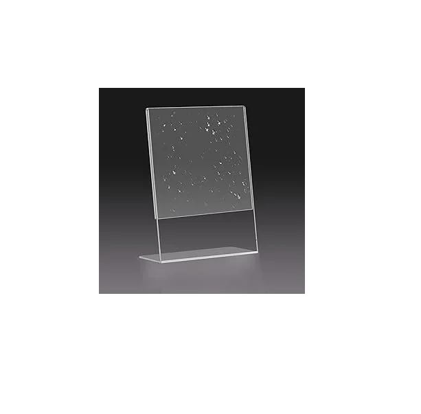Acrylic Sign Holder 8.5x11, Desktop Slant Back Acrylic Sign Holder and Plastic L Shape Paper Display Stand