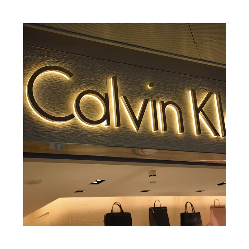 Business Logo Led Advertising Letters Sign Custom 3D Led Letters Business Metal Acrylic Store Front Sign LED Backlit Letters