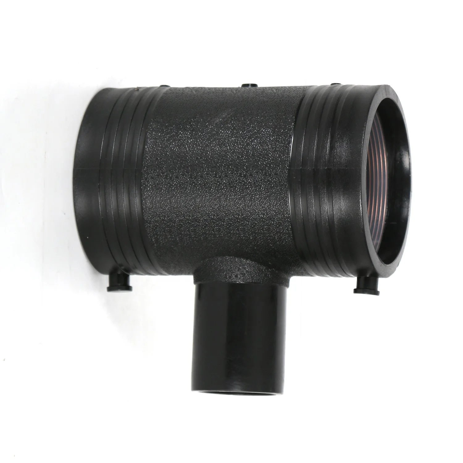 High Quality Production Plastic Pipe Fittings EF HDPE Electro Fusion Reducing Tee Fittings for Water Supply System