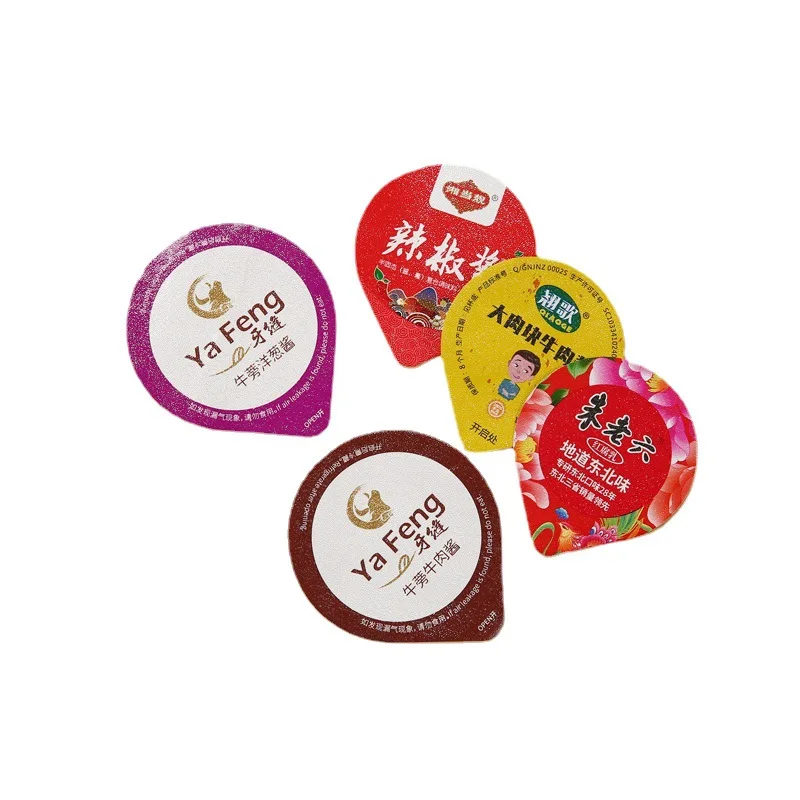High quality product self adhesive Pet Sauce/liquid/beverage/Yogurt Aluminum foil seal lids