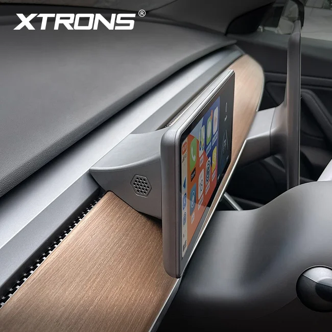 XTRONS 8.9 inch touch screen Linux OS  Instrument Cluster car video with gps navigation for tesla model 3 Y