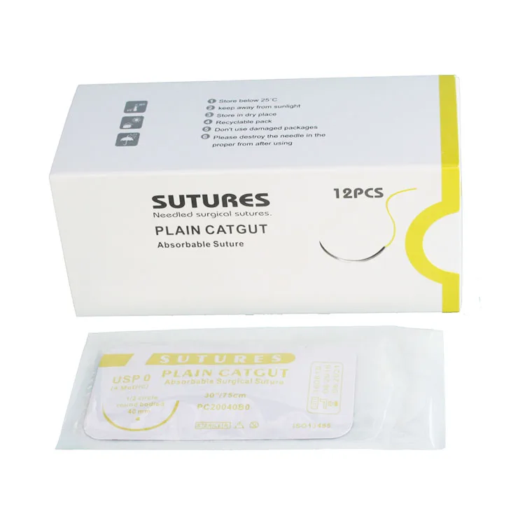 Manufacture Wholesale Surgical Sutures Plain Catgut High Quality Absorbable Suture
