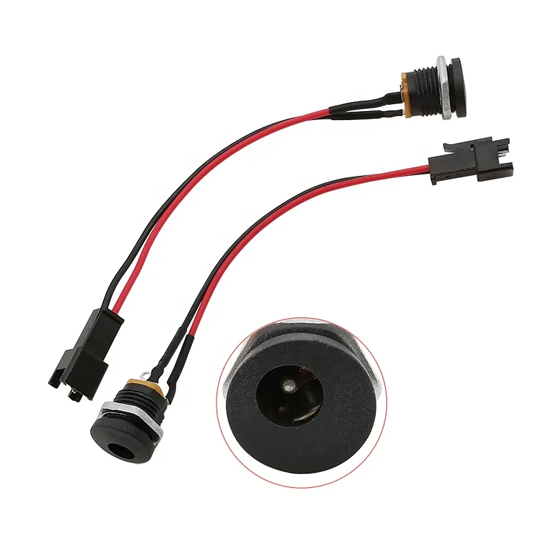 OULAIDA 10Pcs DC 5.5mm x 2.1mm DC Power Female Jack to JST SM 2 Pin Male Plug Cable Connector Adapter DC 5.5 2.1 10cm 15cm 20cm