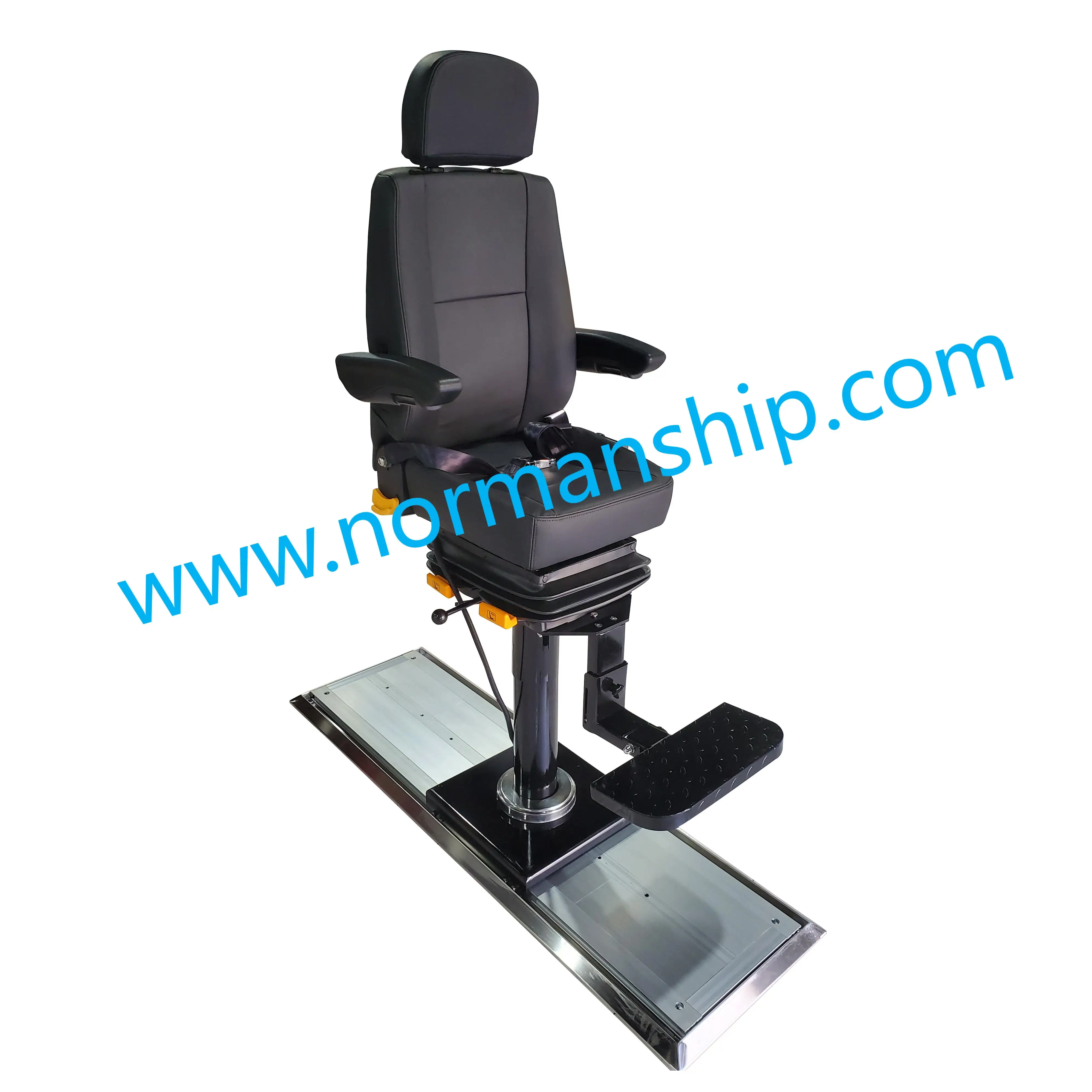 steel captain seat captain chair driver seat adjustable waterproof pilot chair with standard rail