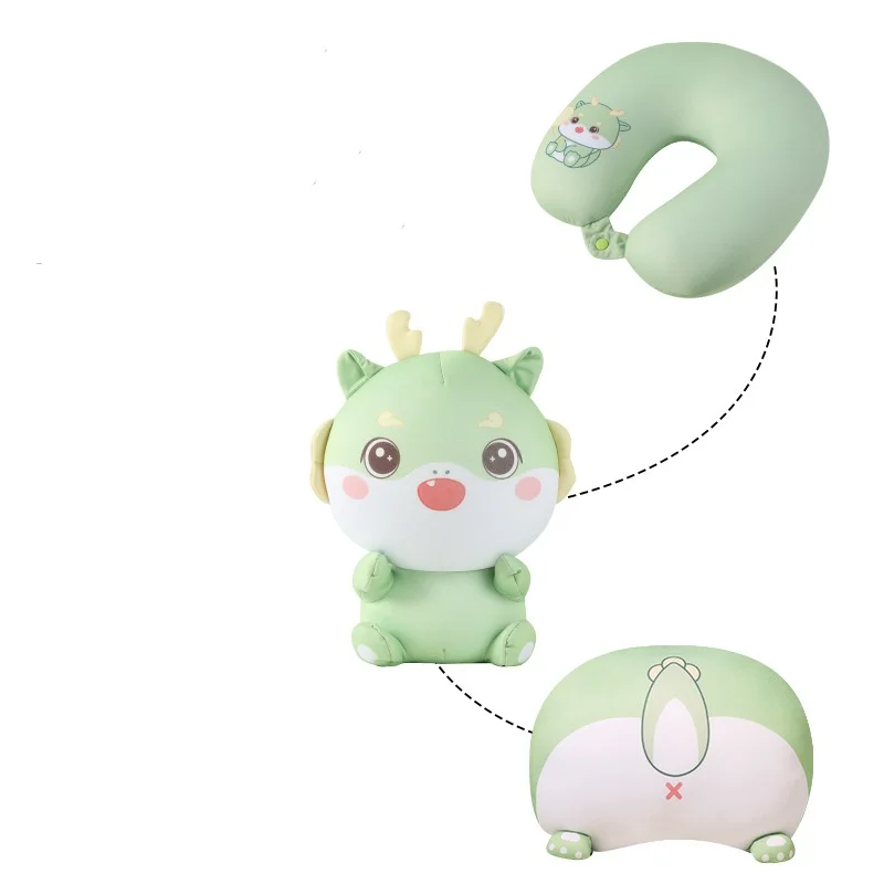 Personalized 2 in 1 switch plush soft stuffed animal penguin u shape pillow cushion cheap Kids travel neck pillow