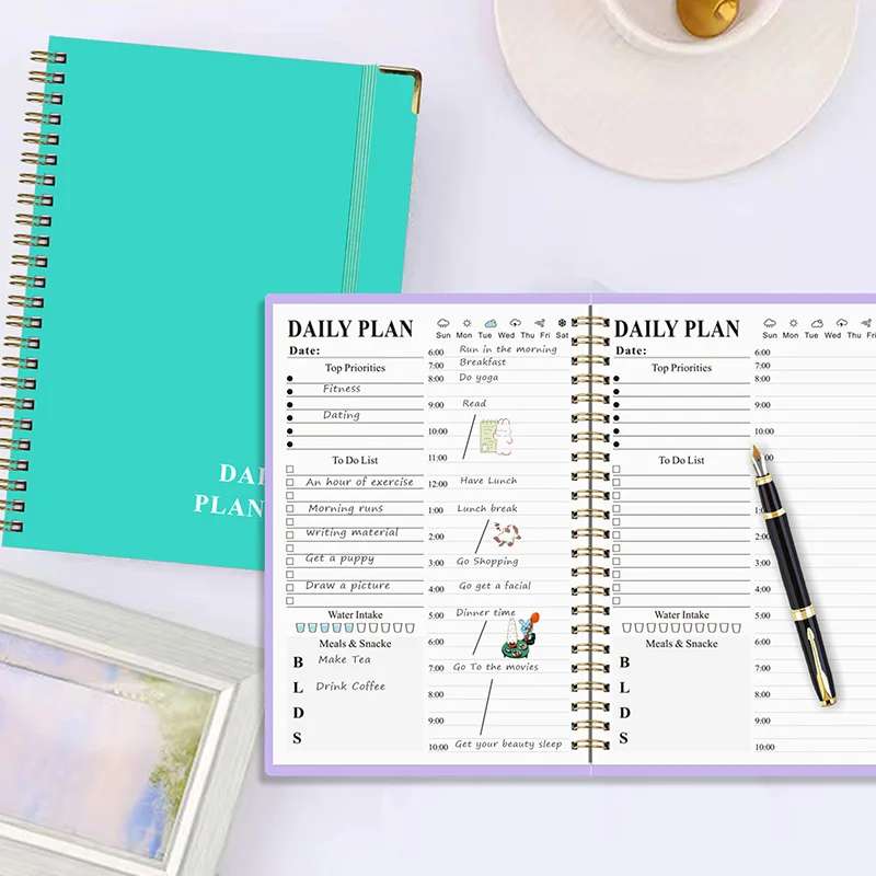 LCC646 Customizable Logo Spiral Notebook Printing A5 Diary Notebook Promotion Gift Custom Leather Cover Journal Coil Notebook