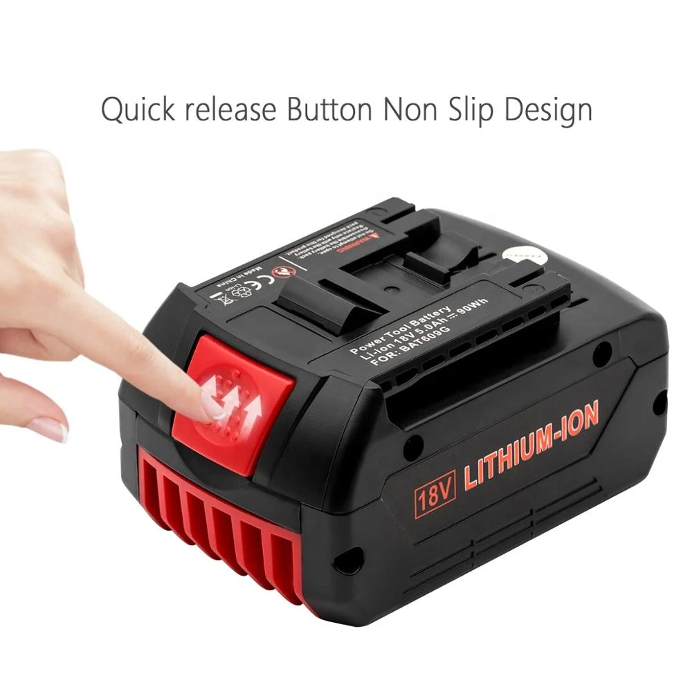 
replacement Bosch18V Li-ion 5000mAh Rechargeable Power Tool Battery Bosch BAT609 BAT618 BAT621 with LED indicator 