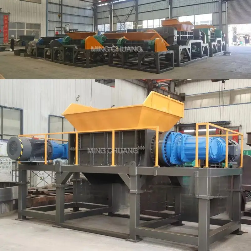 Top Feed Industrial Dual Shaft Shredder for Metal Aluminum Plastic Wood Shredding No.1 Selling