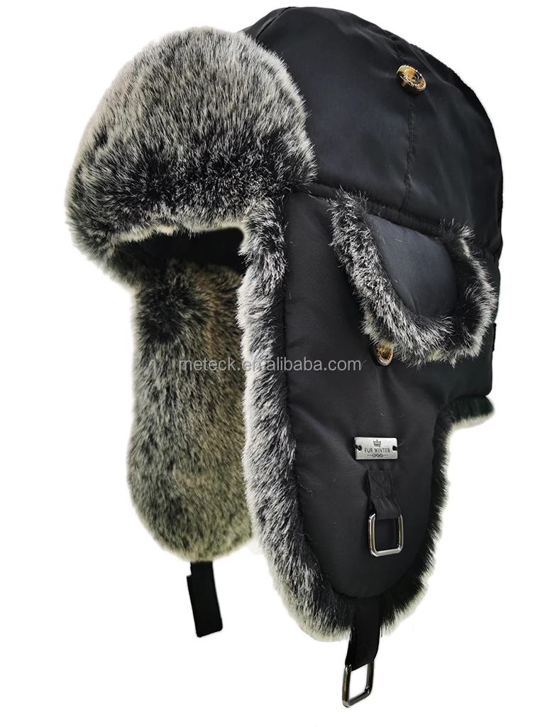A011 FUR WINTER Winter thickened Bomber Hat Russian Ushanka Cossack Trapper Pilot Aviation Cap Hats