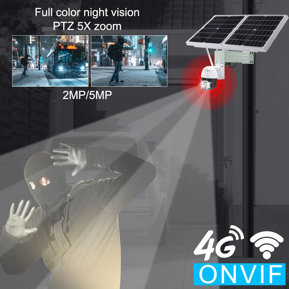 TecDeft камера высокого разрешения sim-карта cctv 4g 1080P Солнечная безопасности тропа Беспроводная система наружной