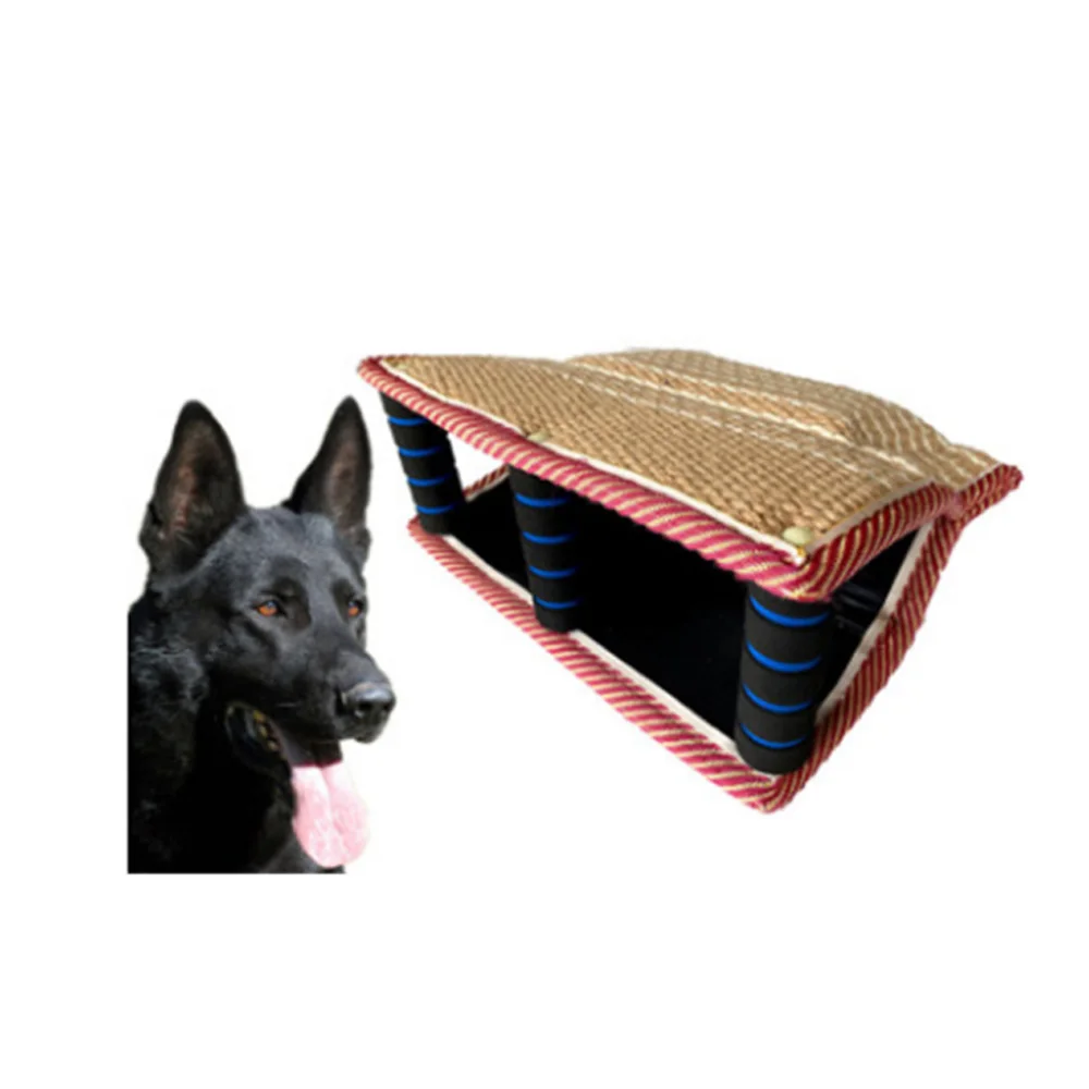 
New Pet Interactive Toy Dog Training Bite Pillow With Three Handles Dogs Tug Sleeve Products 