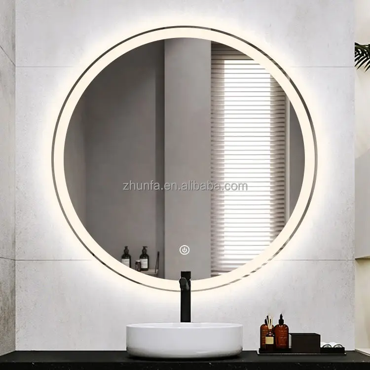 wholesale hotel round bath mirror bathroom smart mirror with led light