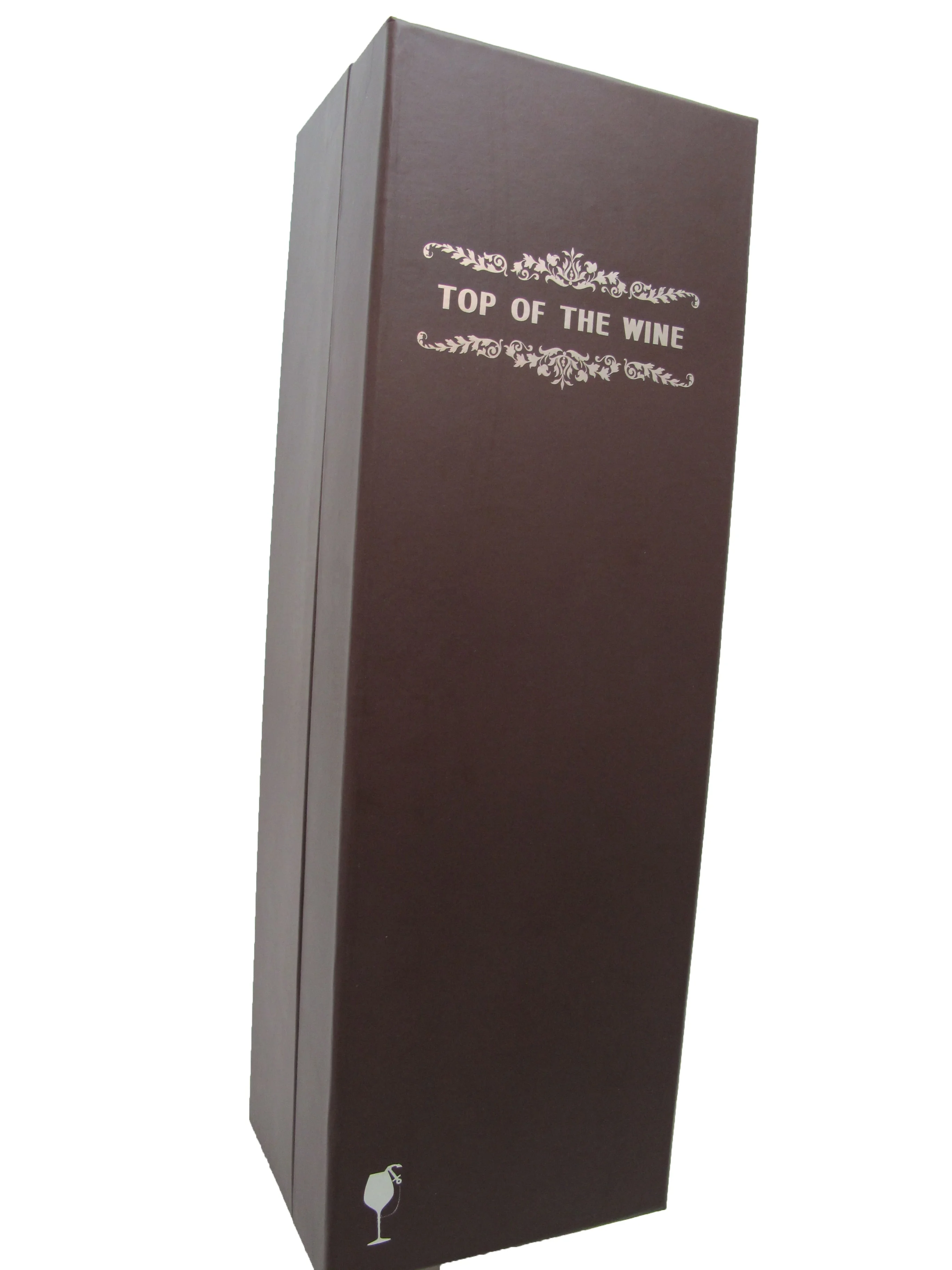 Eco-friendly Custom Design Printed Logo Low Price Chinese Manufacturer Grey Paper Wine Packing Box with Bags Wine Packing