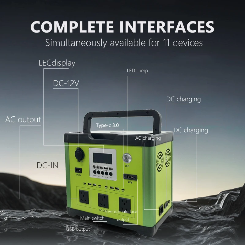 Portable power supply GH1500W LiFePO4 lithium iron phosphate