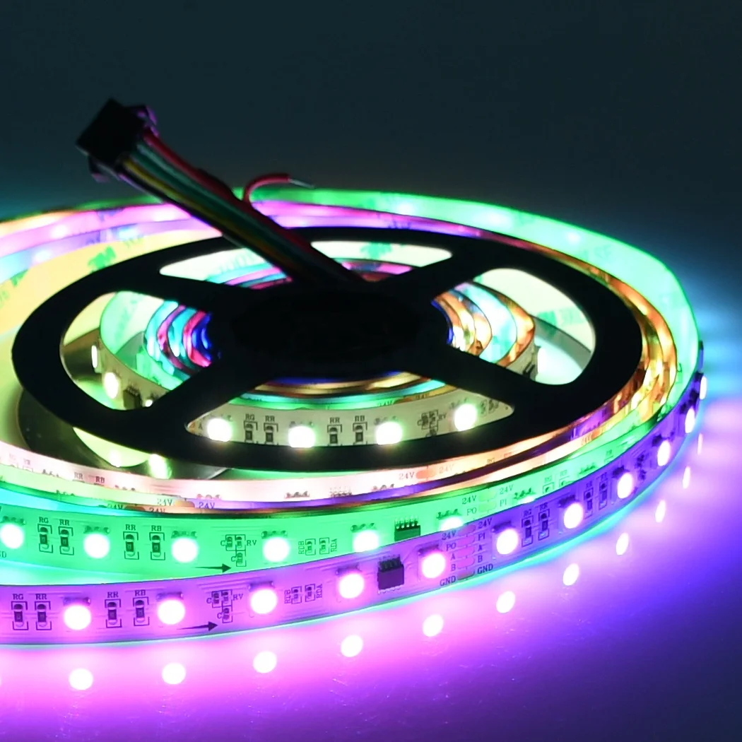 DMX512 RGB SMD5050 Flexible Led Strip Programmable LED Pixel Strip DMX512 RGB RGBW Colorful 24V LED Strip Light