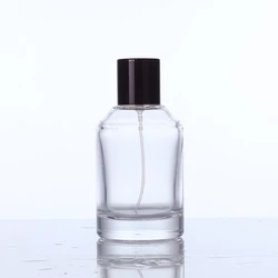 Custom empty transparent round  glass perfume bottle 30ml 50ml 100ml perfume bottle