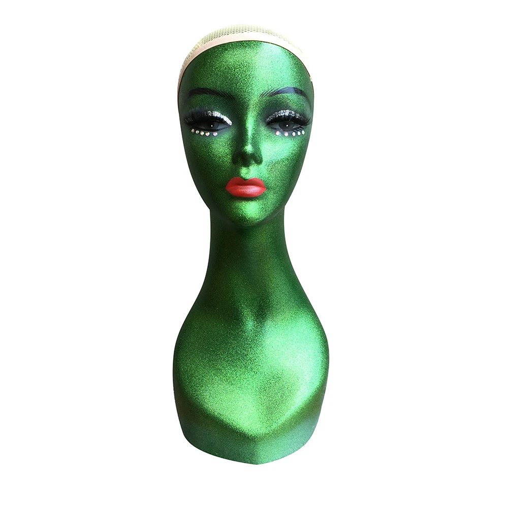Fashion lifelike European model head wigs jewelry display make up female manikin mannequin heads without shoulder for sale