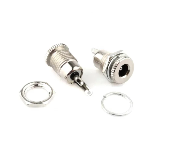 DC099 power socket/full copper/zinc/gold 5.5*2.1-2.5 core metal 10A high current vertical