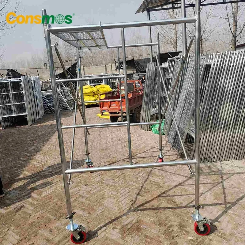 Q345 Galvanized Painted H Frame Ladder Walk Through Mobile Scaffolding System for Construction