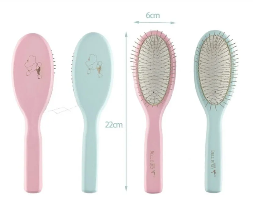 Pet wooden comb dog handle long needle long-haired cat and dog groomer special color wooden comb needle comb open knot