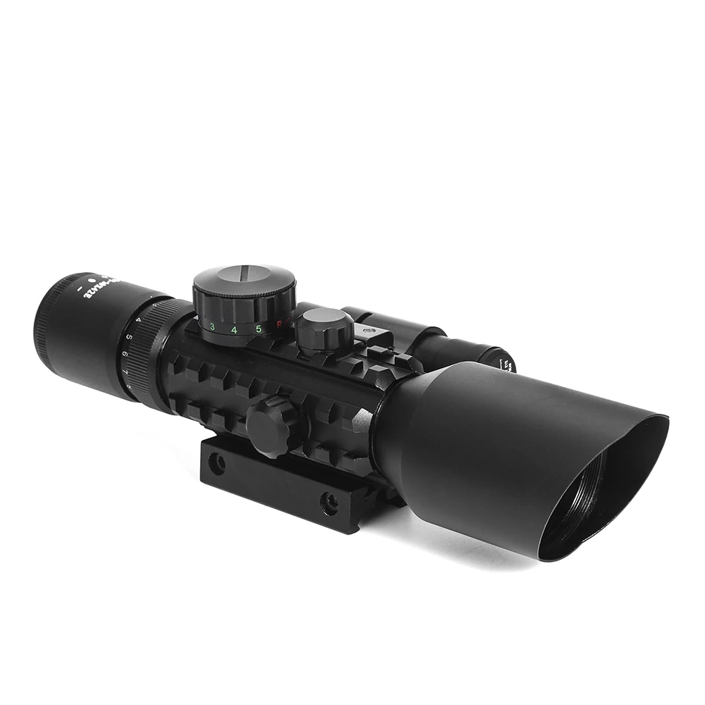 Foreseen M9 3-10X40 EG Optics Red Green Illuminated Sight Scope with Red Dot Laser for Outdoor Hunting
