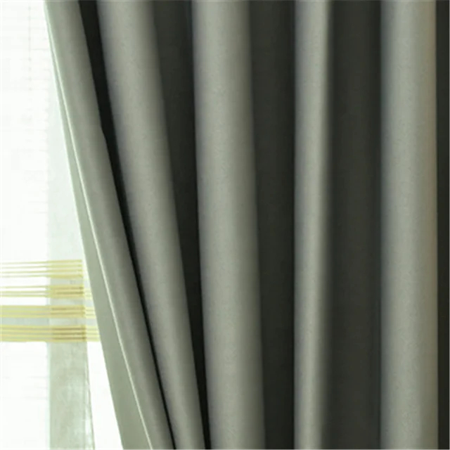 IFR BS5867 woven 100% polyester plain blackout fabric for curtains 250gsm, 280cm for hotel curtains