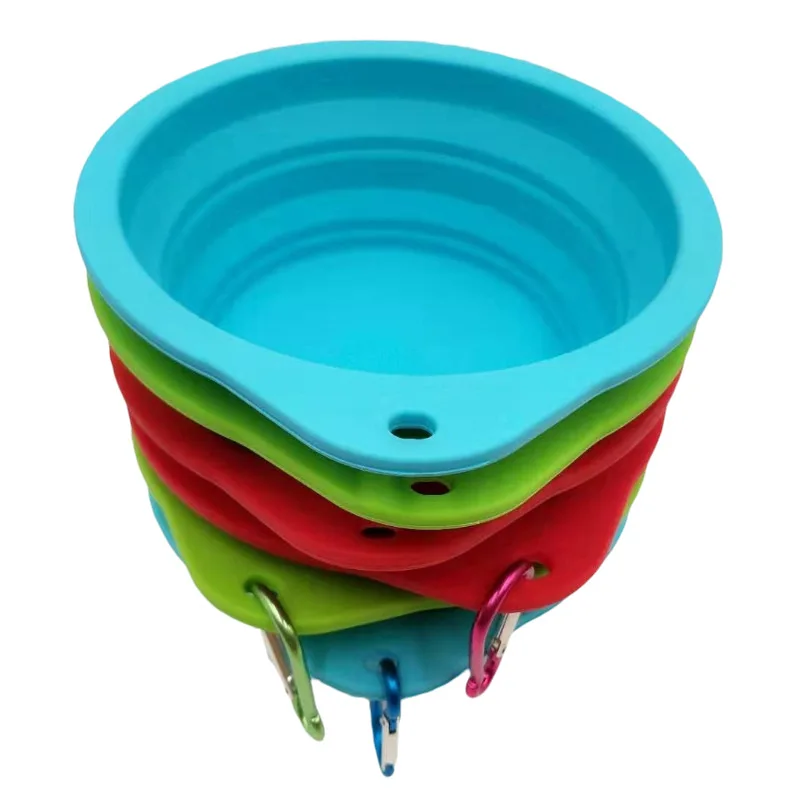 Wholesale Collapsible Folding Silicone Foldable Pet Bowl Silicon Pet Bowls