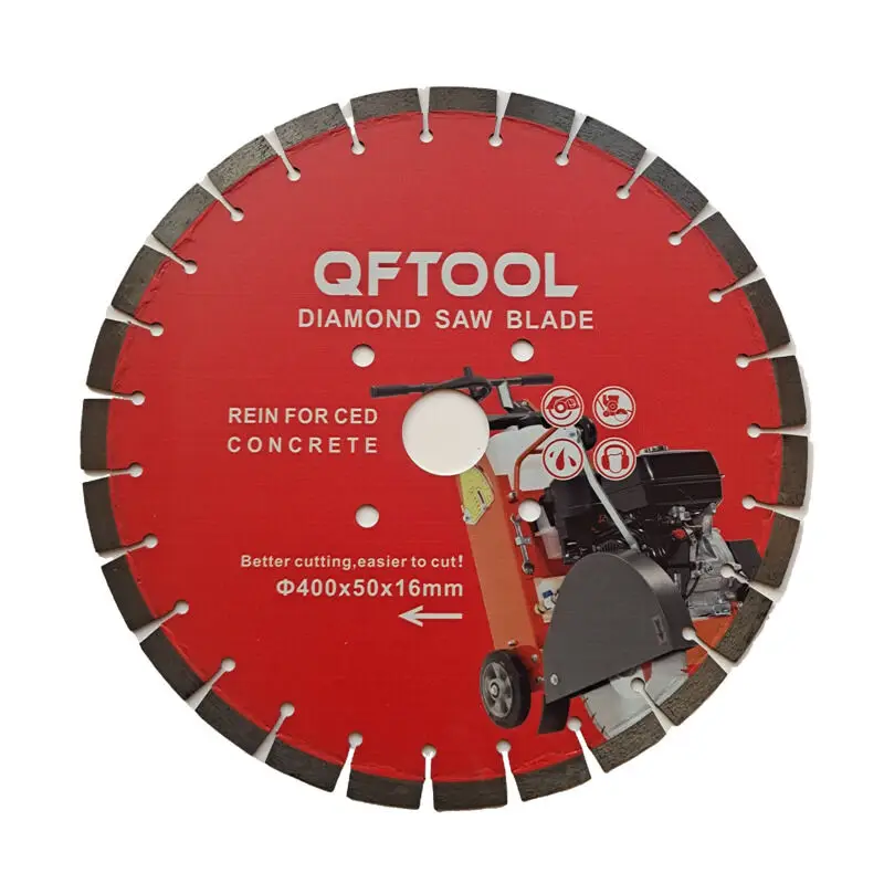 Efficient 16 inch 400mm new and old road reinforced concrete diamond laser welding cutting disc