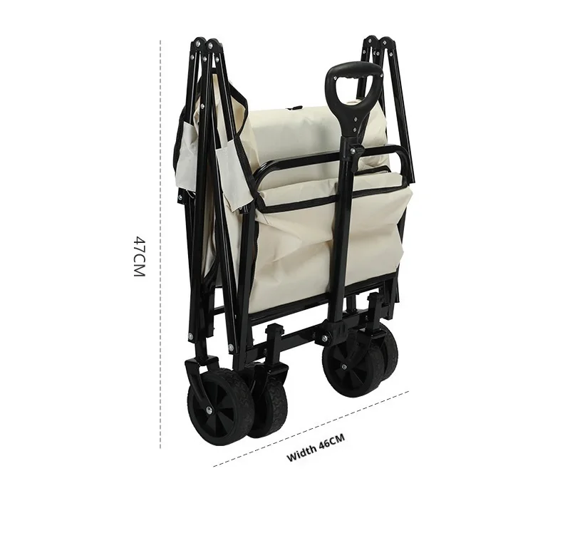 Outdoor camping  trailer foldable stall trolley hand pull travel camping picnic trolley