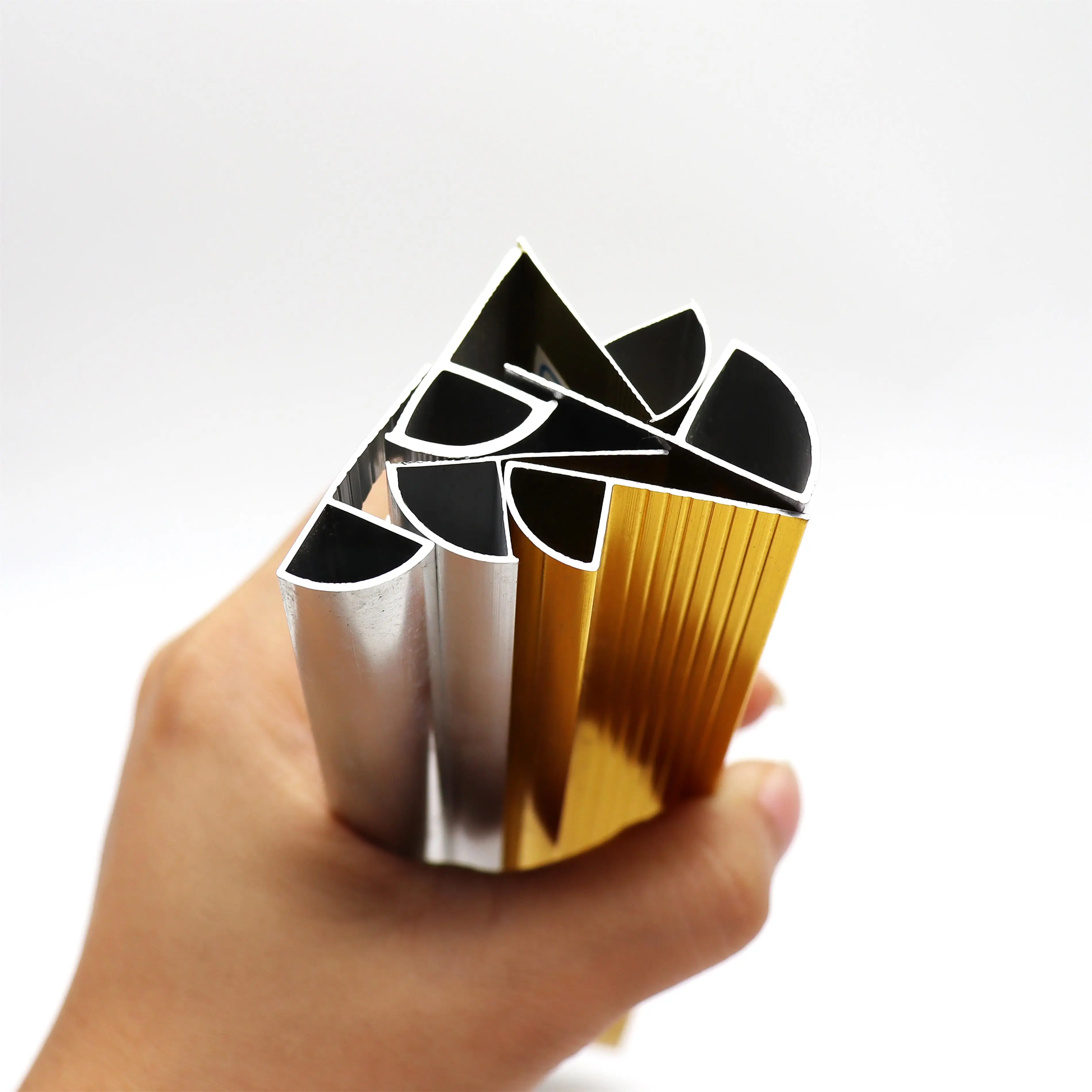 Customized Aluminium Round Edge Metal Tile Edge Finishing Trim Profiles