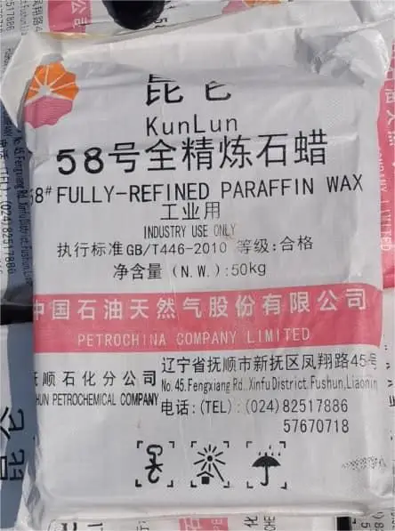 Fully refined paraffin wax candle making 58 60 kunlun slab wax
