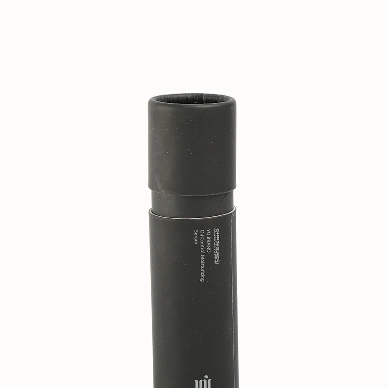 Luxury Biodegradable Black White Cosmetic Lip Gloss Cylinder Packaging Container Cardboard Packaging Paper Tube
