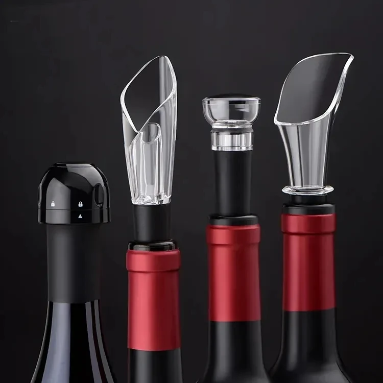 Premium Bar Accessories Wine Disc Pourer Opener Stopper Promotional Items Aerating Wine Bottle Pourer Decanter