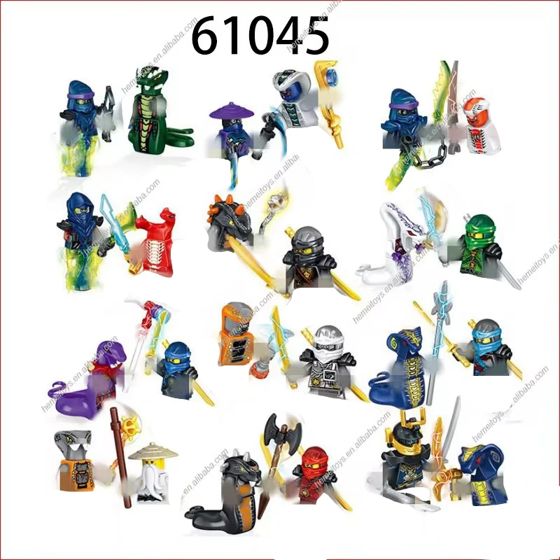 24pcs hot sale cheaper  ninjagoes Character mini Building Blocks Gift Kids Toys Compatible toys 61045 DG1001 DG1002