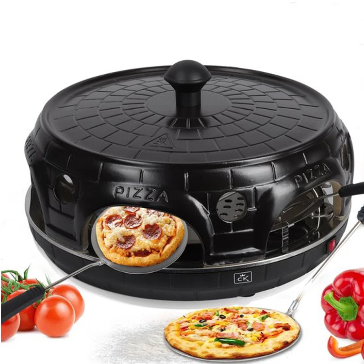 Hot Selling Mini Pizza Maker 4 Person Household Oven Electric Clay Terracotta Pizza Oven Dome