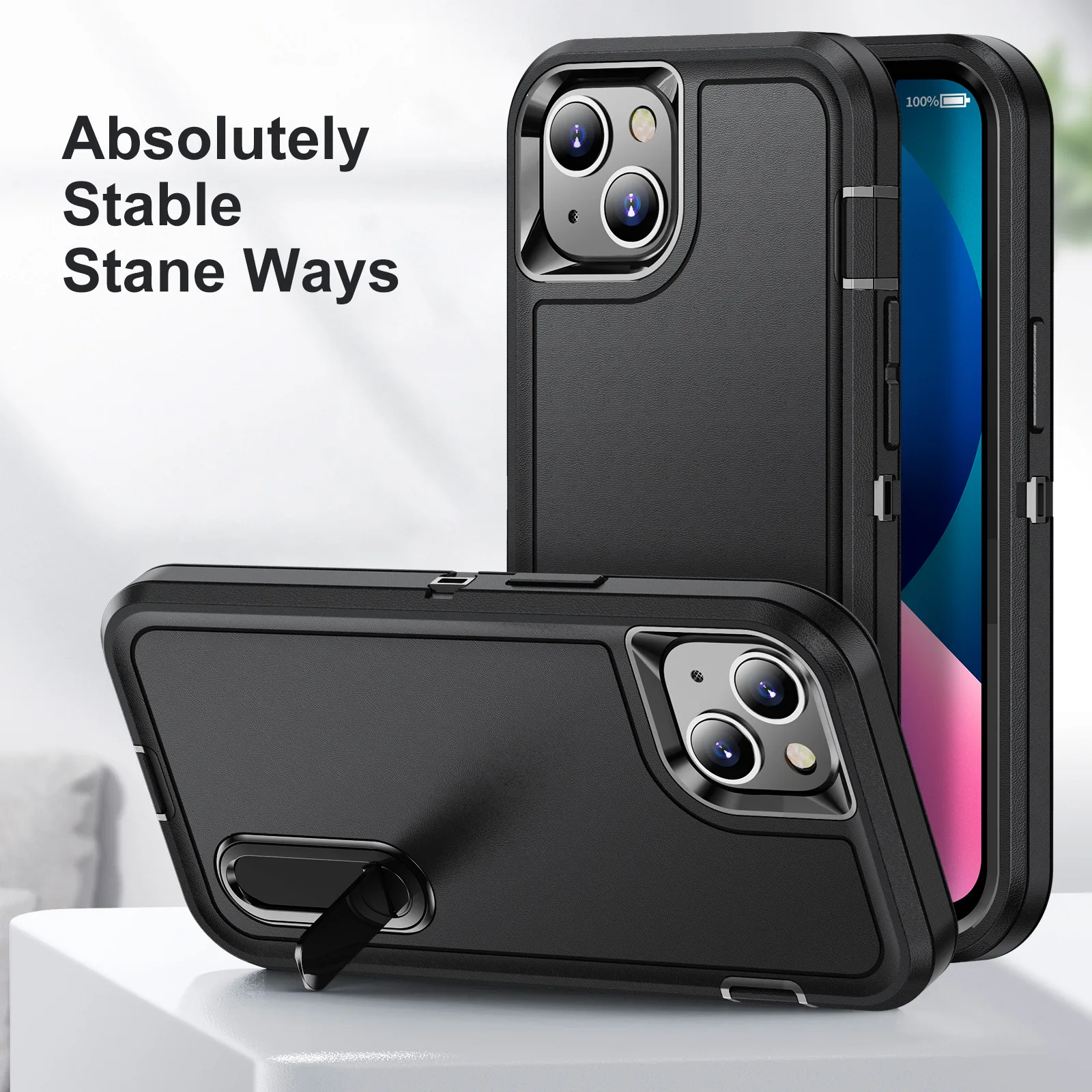 Сверхмощный противоударный Гибридный Прочный чехол otterbox для iPhone 14 Pro Max 13 подставка-держатель