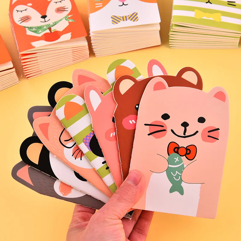 whloesale cute promotional easy carry-on pocket small size animal shaped notepad