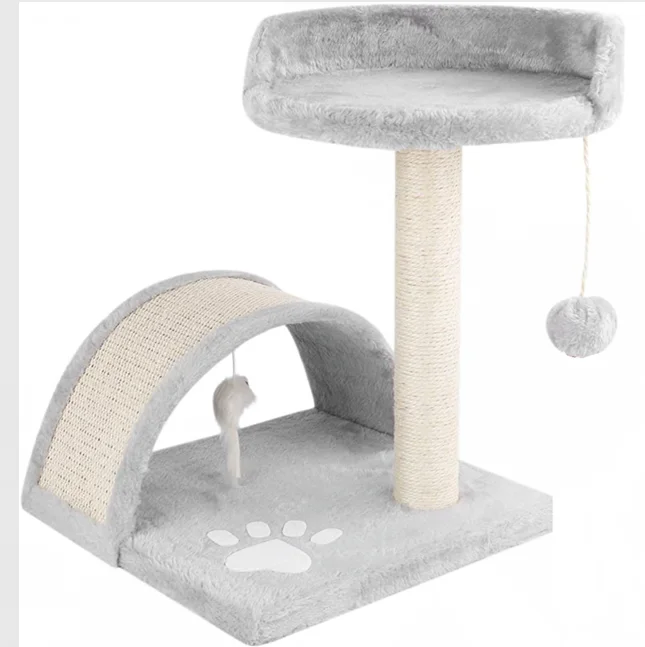 Small real sisal Kitten Cat Tree Cat Tower for Indoor Cats