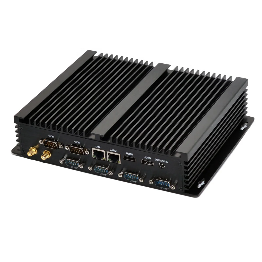 Безвентиляторный Встроенный промышленный компьютер i7 1165G7 i5 8250u i3 8130u 2 * DDR4 6com двойной Lan 4G Sim-карта прочный дизайн мини ПК