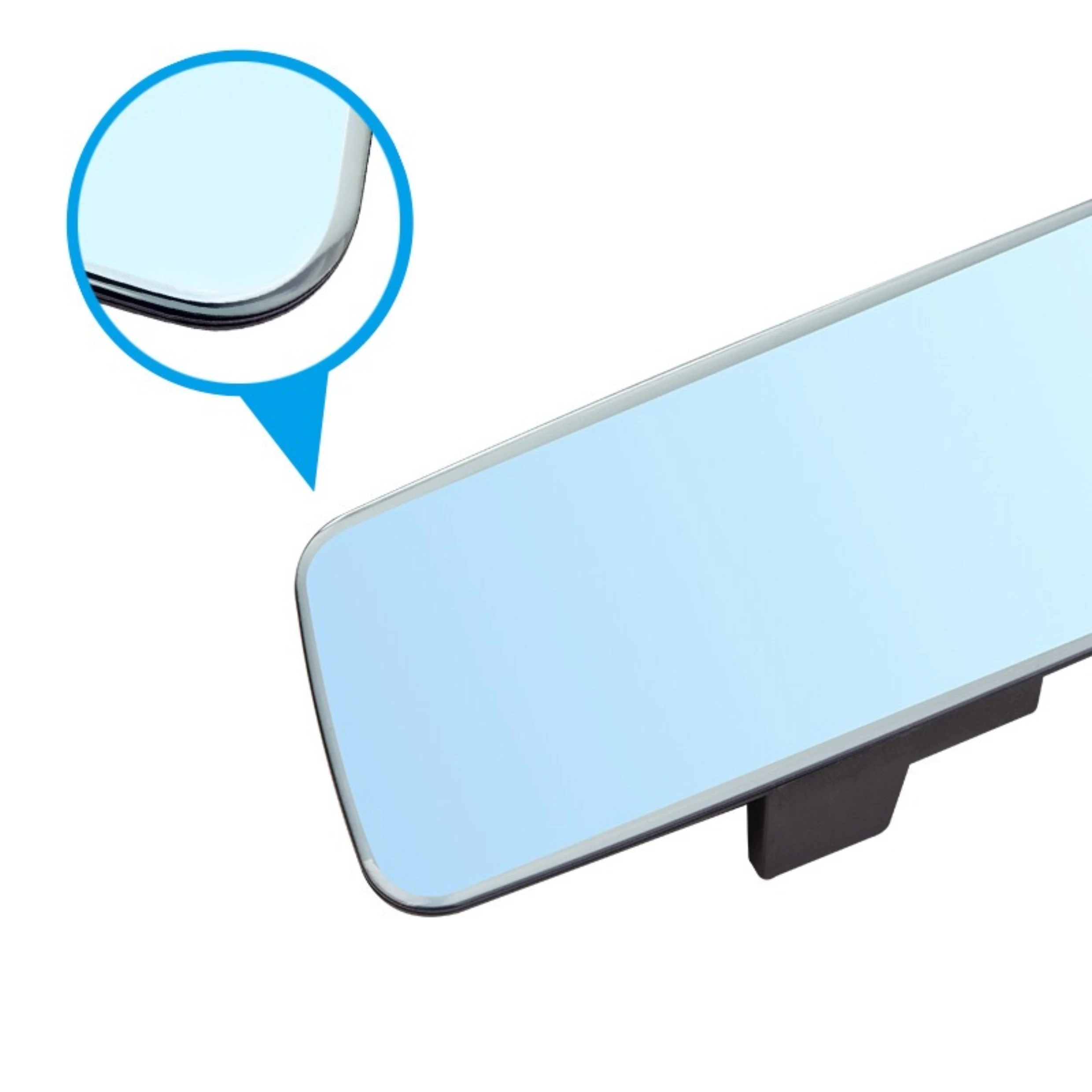 
Titanium Blue Wide Angle Mirror Frameless Rear View Mirror Shatter Proof Easy Installation Clip-on Mirror 