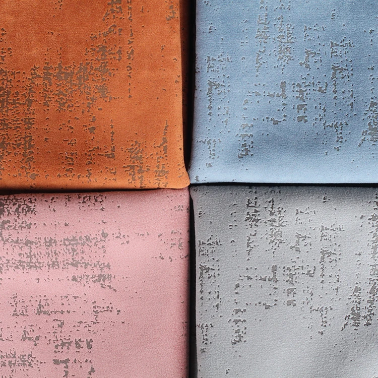 Knitting Cheap Upholstery Fabric Holland Velvet , Furniture Fabric Upholstery Fabric For Sofa Upholstery